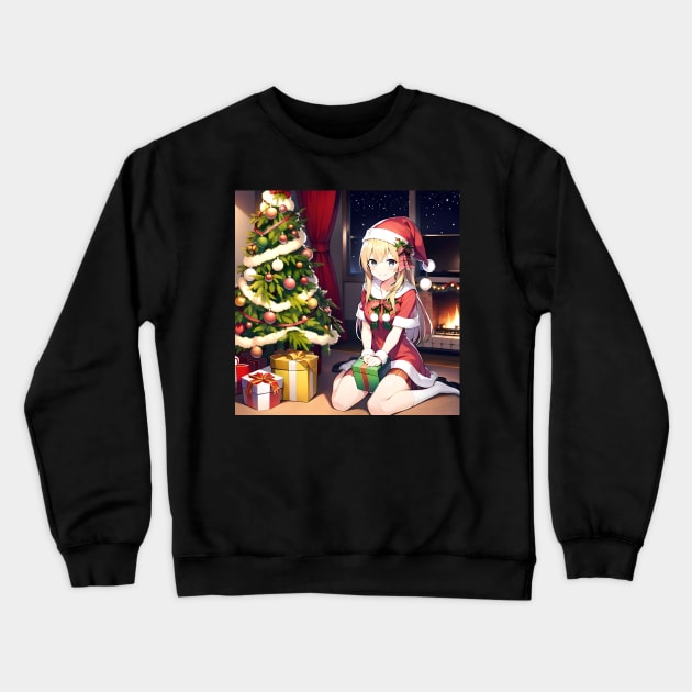 Christmas Anime Crewneck Sweatshirt by Oldetimemercan